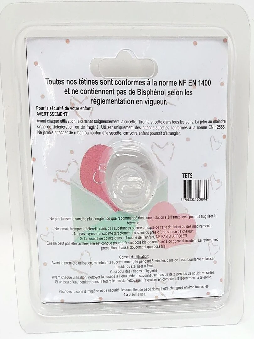 Sucette " Surprise ! à dans 9 mois "   Rose