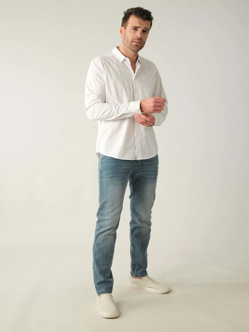 Chemise à manches longues pour homme 'Deeluxe'   Blanc