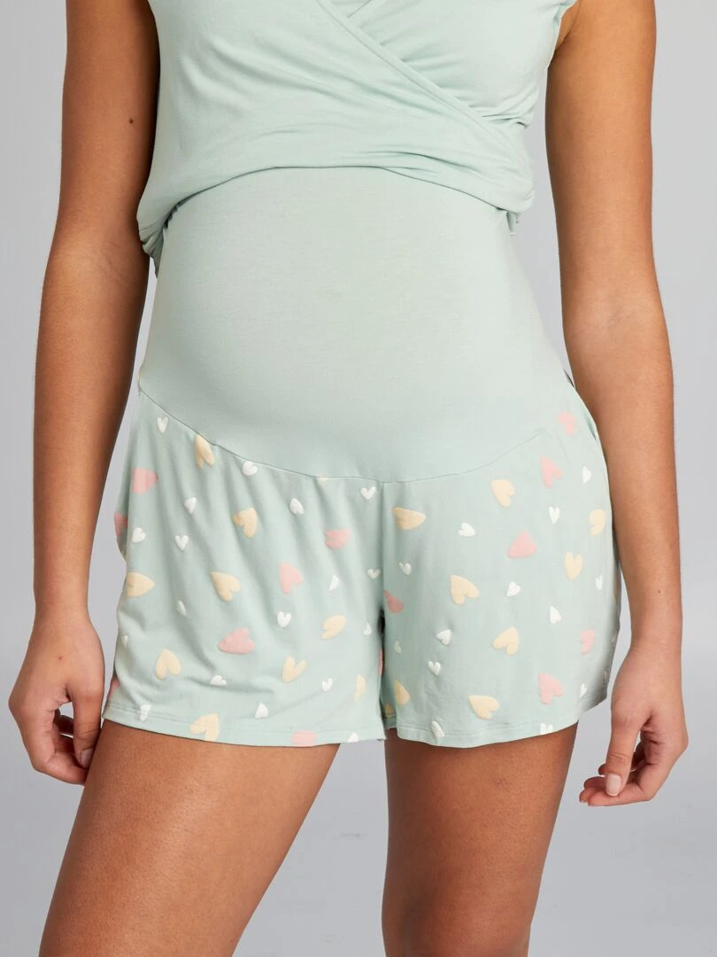 Ensemble pyjama d'allaitement   2 pièces   Vert