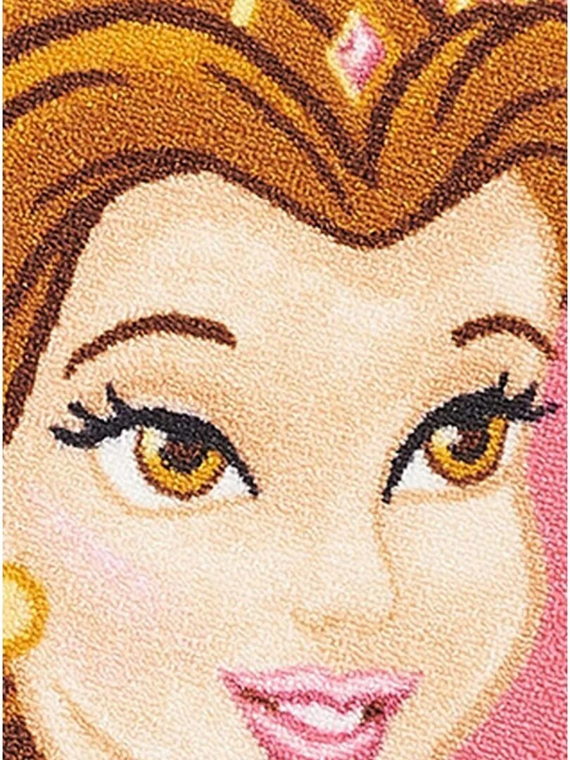 Tapis enfant PRINCESS SHAPED Rose 50x50 Lavable 30° en polyamide doux et soyeux   Rose