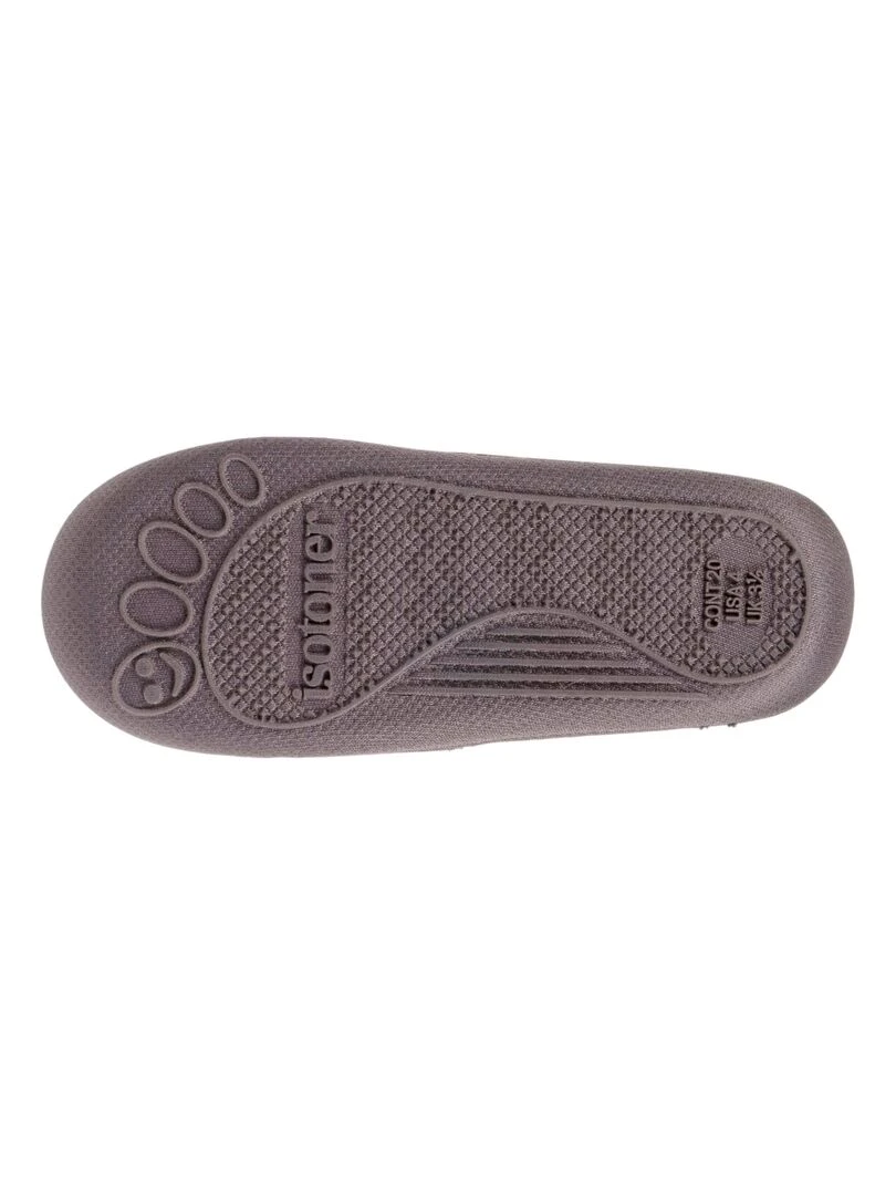 Chaussons bottillons zip Bébé Gris irisé   Gris Gris