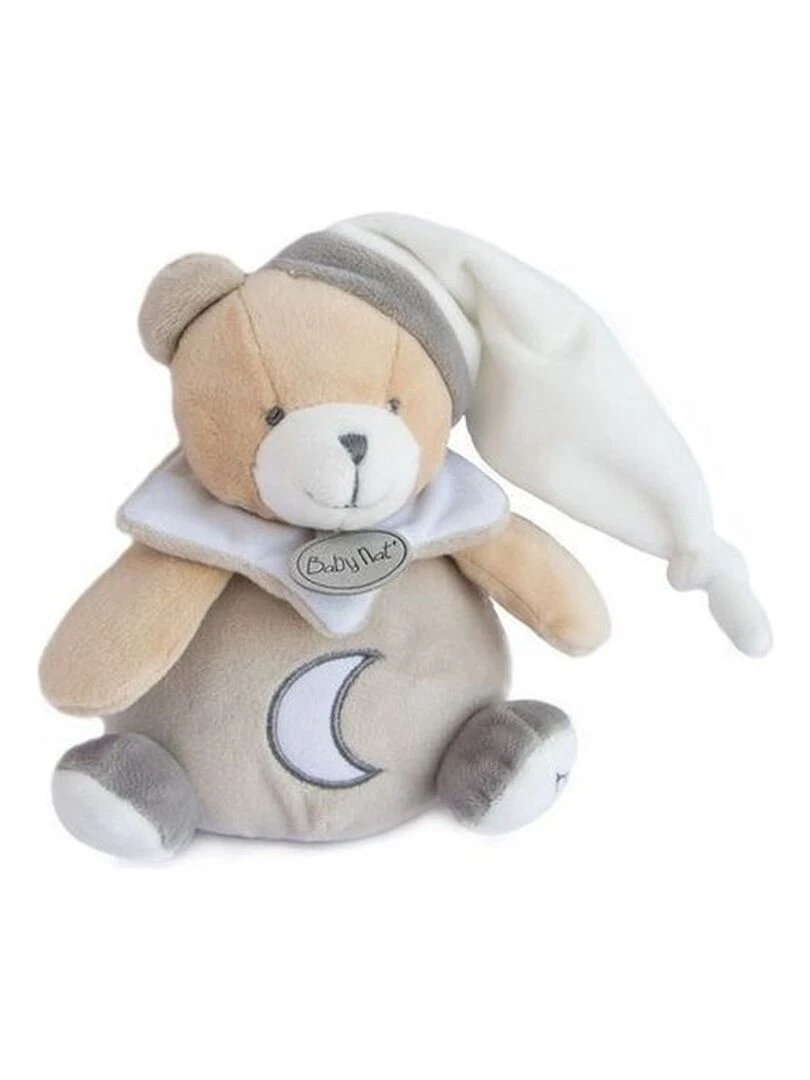 Doudou Babynat Ours Gris Luminescent Musical Gris