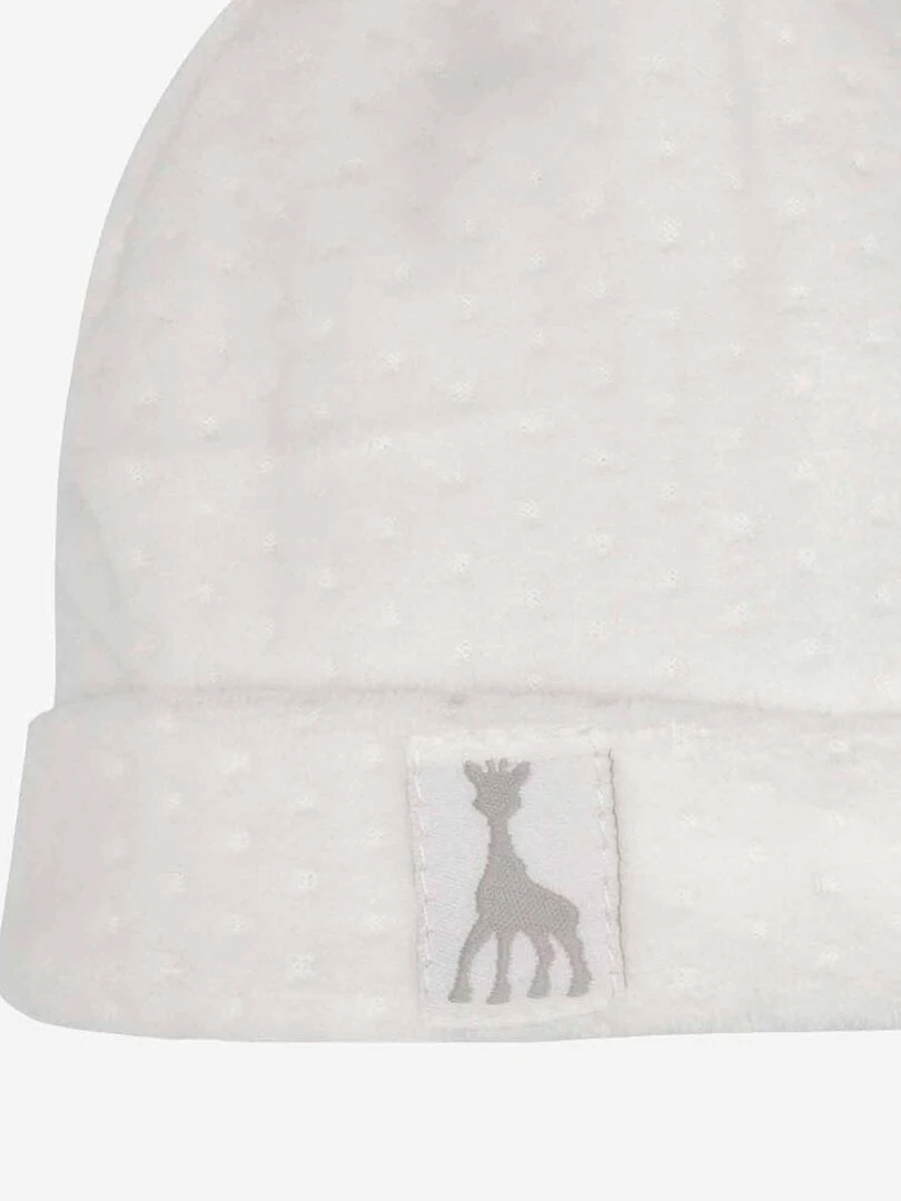 Bonnet En Velours Blanc Sophie La Girafe (0 1 Mois)   Blanc