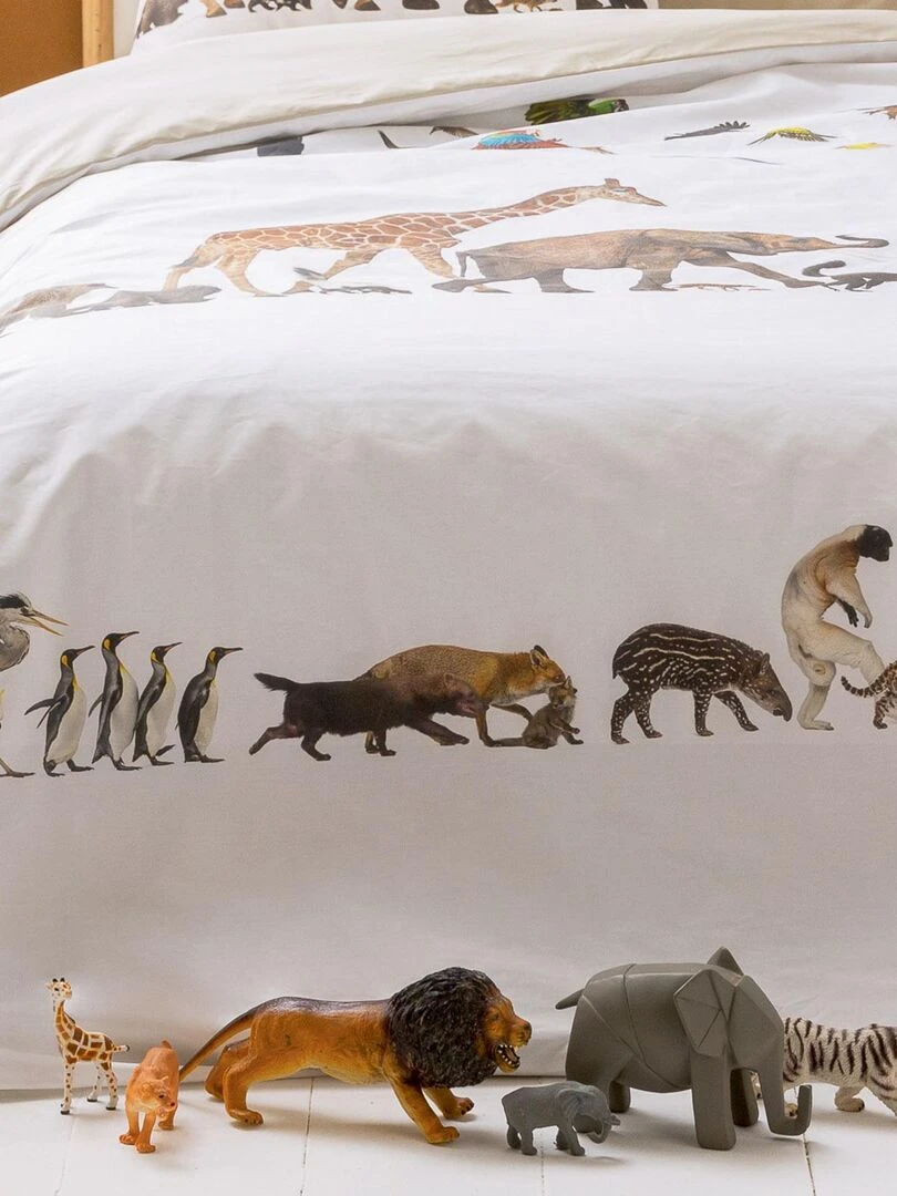 Housse de couette arche de Noé   Blanc