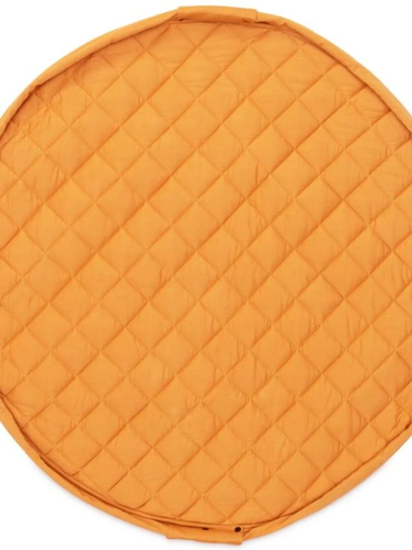 Tapis de jeu nomade 2 en 1 en coton bio Mustard Chai Tea   Jaune
