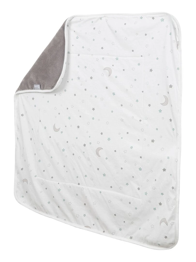 ROBA Couverture de Bébé "Sternenzauber Grau" 80 x 80 cm Gris Clair / Blanc Gris