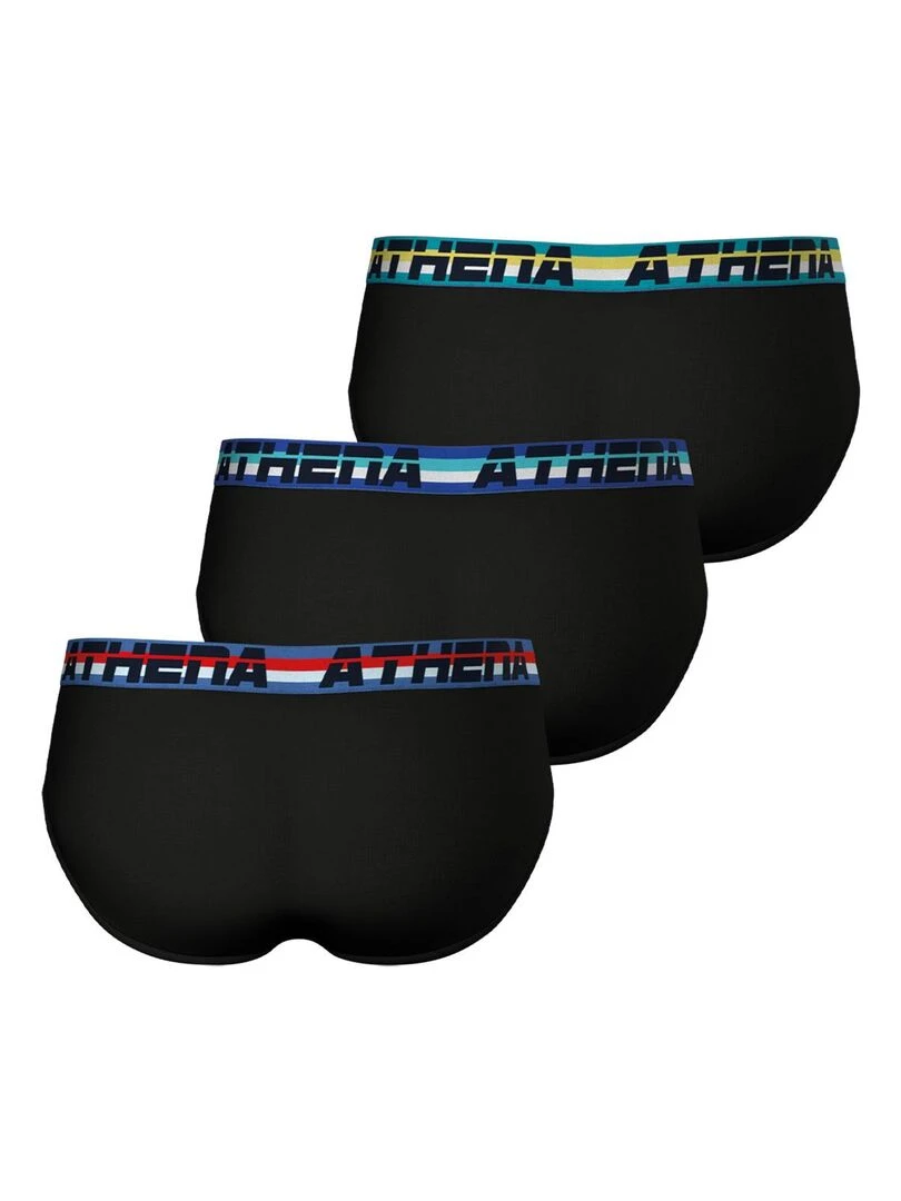 Lot de 3 slips homme 720 Stretch Coton   Noir