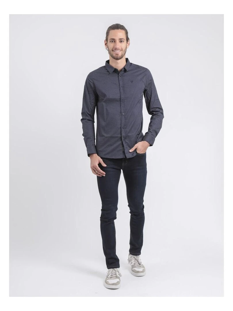 Chemise manches longues TADIRIL   Bleu marine