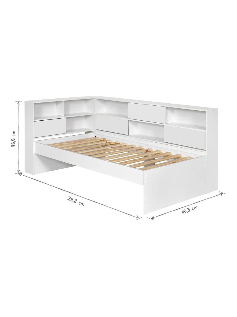 Pack lit cosy gigogne avec 2 matelas Play   AKITEN RETAIL   Blanc Blanc