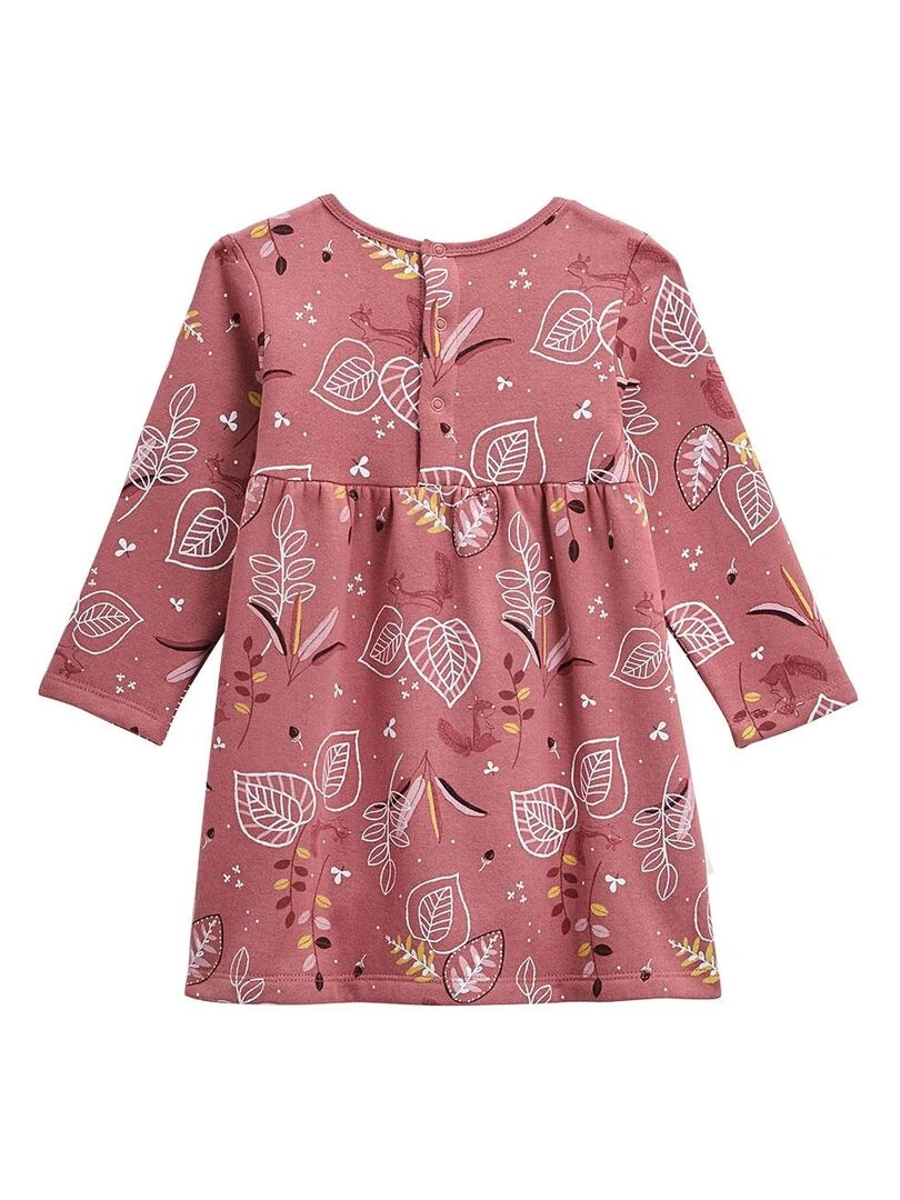 Robe bébé en molleton Léonie   Rose