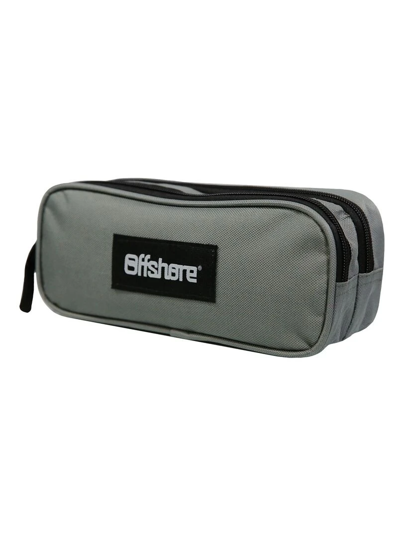 BAGTROTTER Trousse scolaire 2 compartiments Offshore Grise Gris