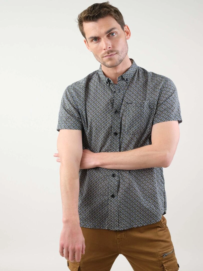 Chemise en coton pour homme 'Deeluxe'   Noir