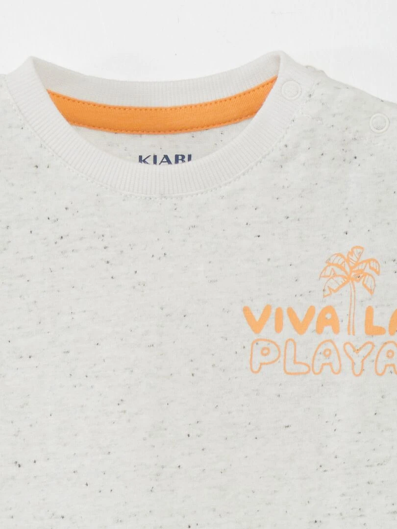 T shirt moucheté   Orange