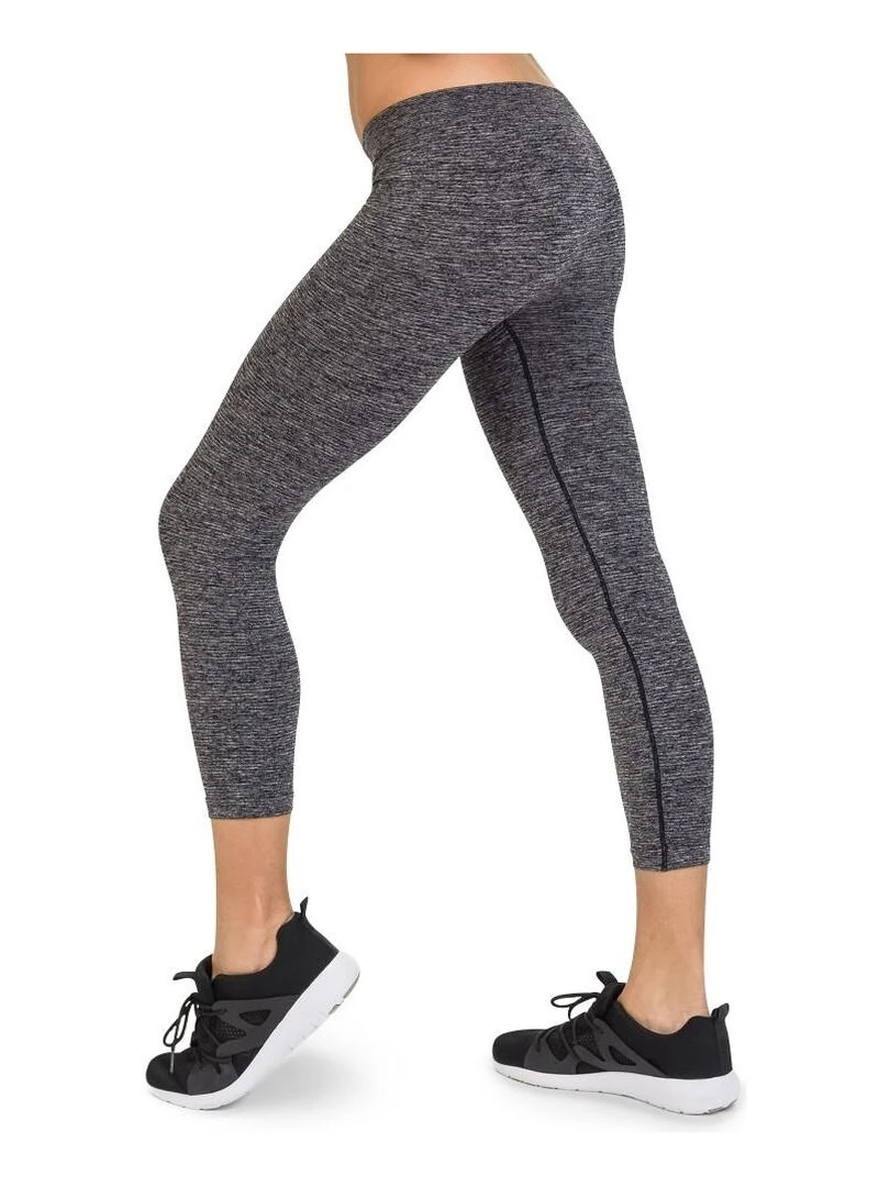 Leggings court minceur sport gris chiné Cellutex   Gris clair