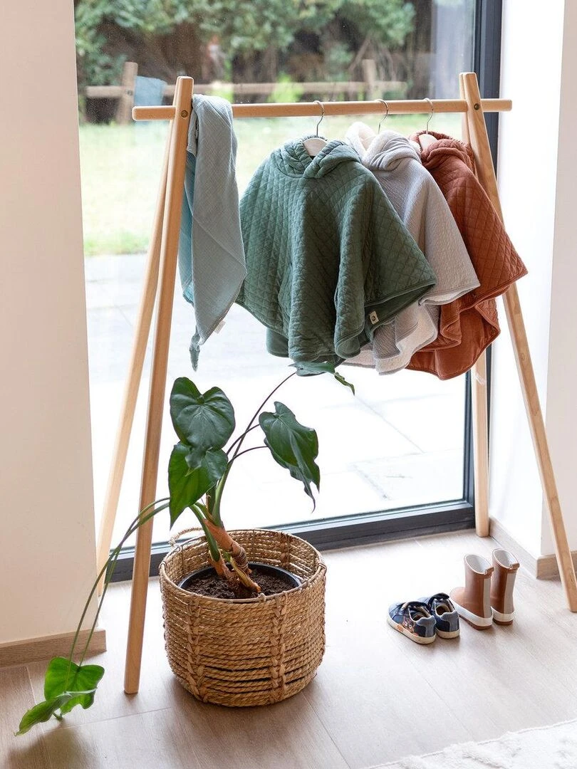 Bemini Poncho de voyage Pady Quilted et jersey   Beige foncé