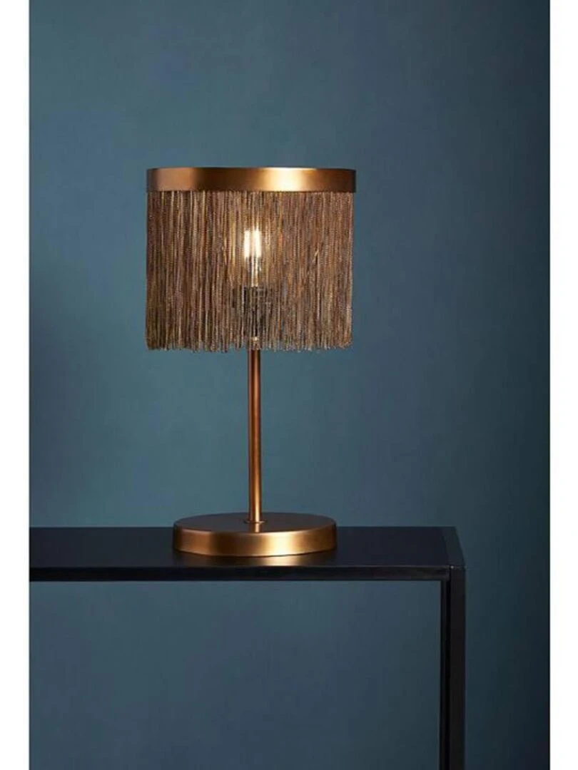 Lampe métal bronze Daya Jaune