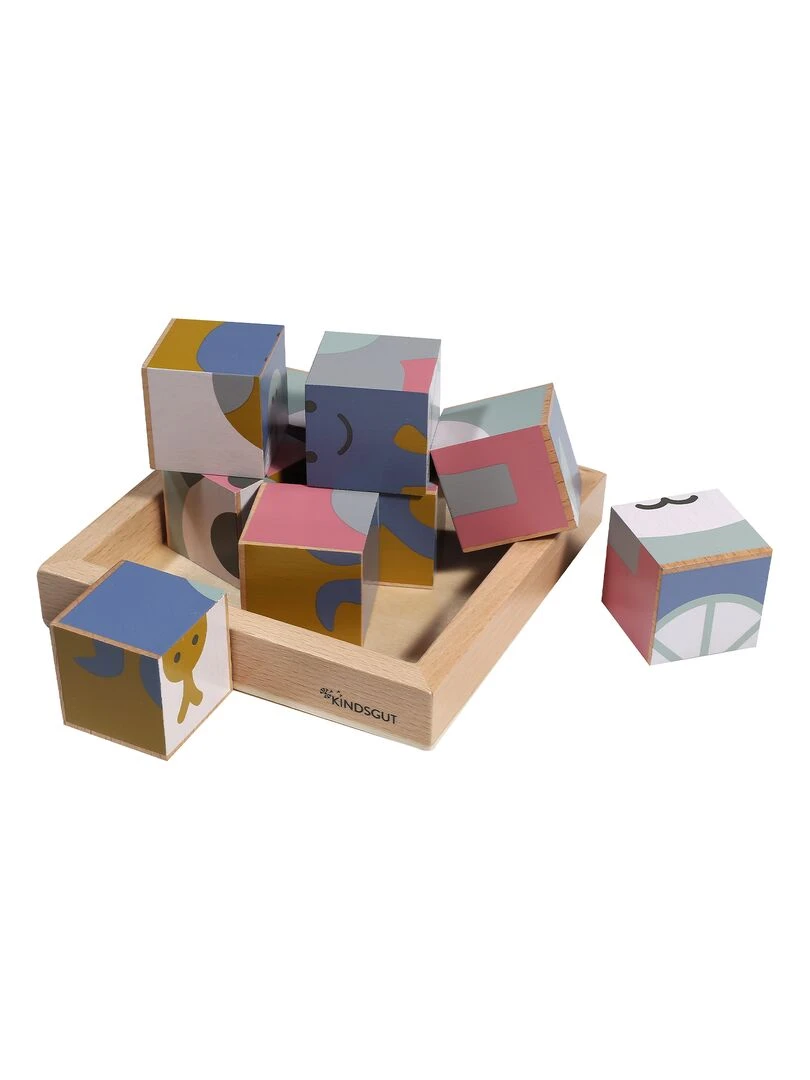 Puzzle cube animaux en bois   N/A