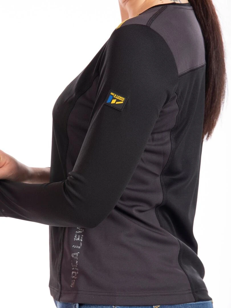 T shirt de travail à manches longues HOLLY 'Rica Lewis'   Noir