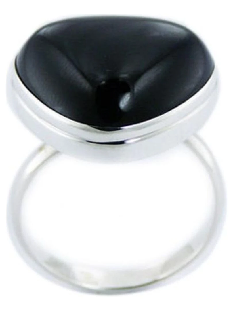 Bague triangle argent réglable  Bijoucolor   Noir