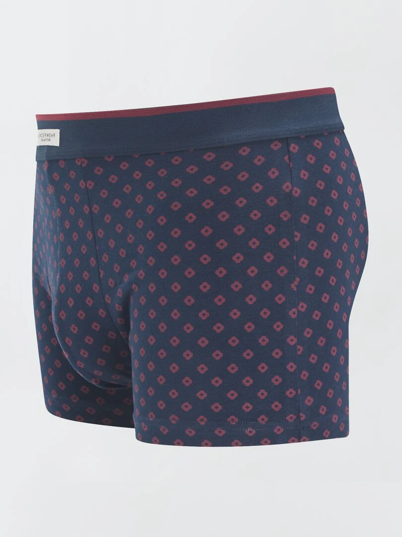 Lot 3 boxers stretch   Bleu/rouge