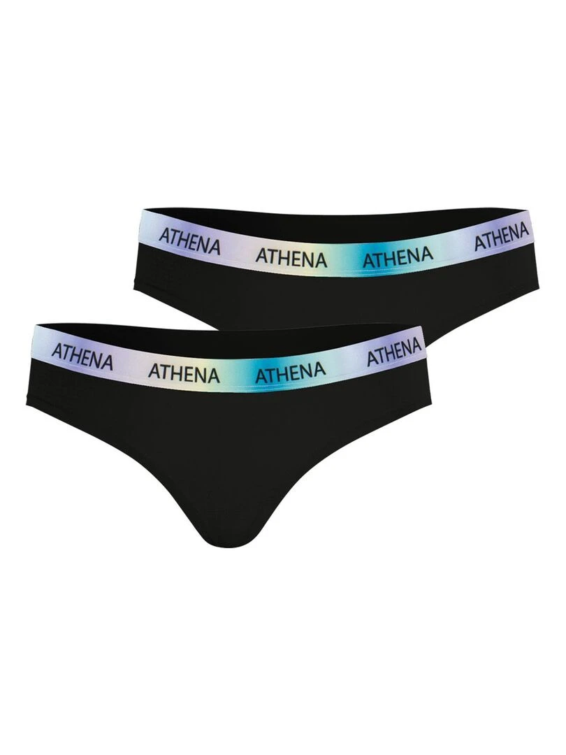 Lot de 2 slips Girl Rainbow by Fille Noir