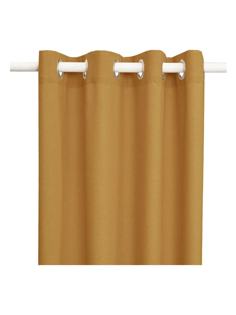 Rideau en coton recyclé avec œillets 'Deko&co' Orange