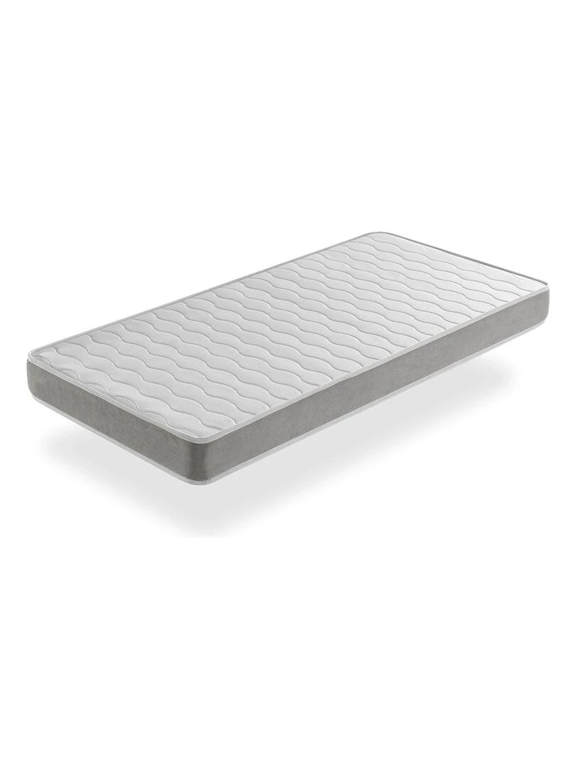 Matelas APOLO Epaisseur 14 CM LIT ENFANT Juvenil ergonomique et respirant. Montessori Gris clair