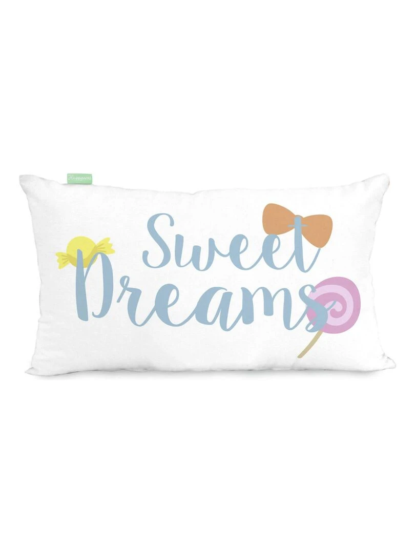 Housse de coussin Candies "Happyfriday"   Blanc