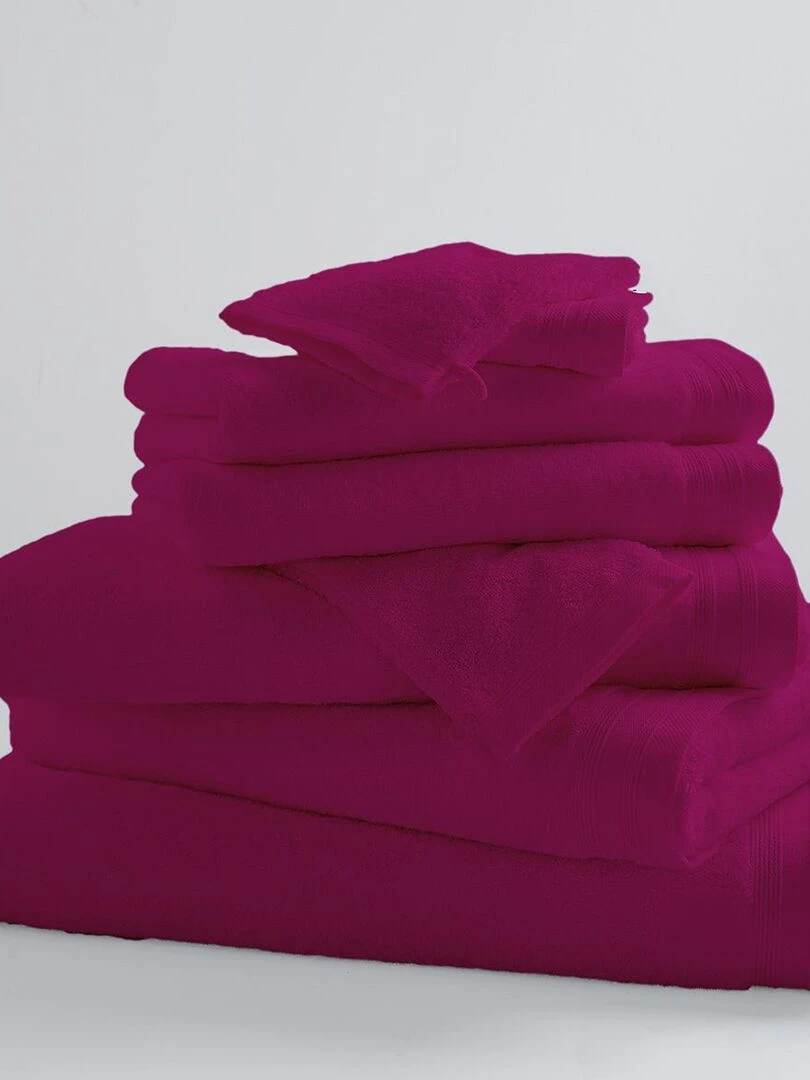 Drap De Bain Uni et Coloré Rose framboise