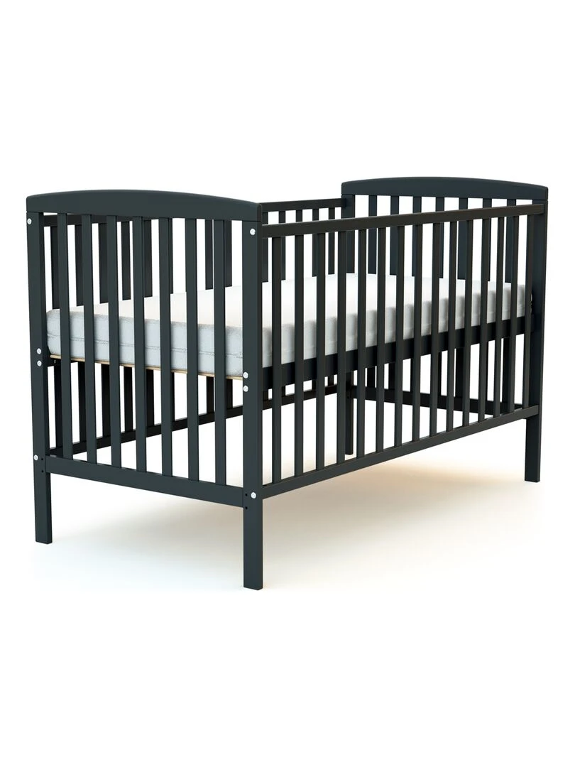AT4 Lit bébé 70x140 CONFORT Gris foncé