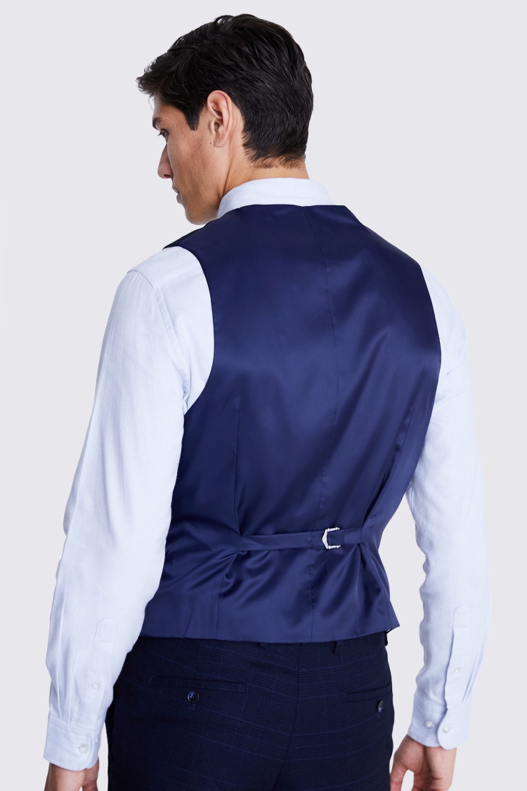 Slim Fit Ink Check Waistcoat Buy Online at Moss