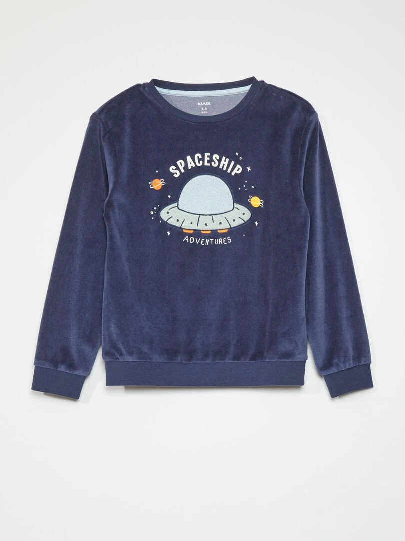 Pyjama le velours   2 pièces   Bleu