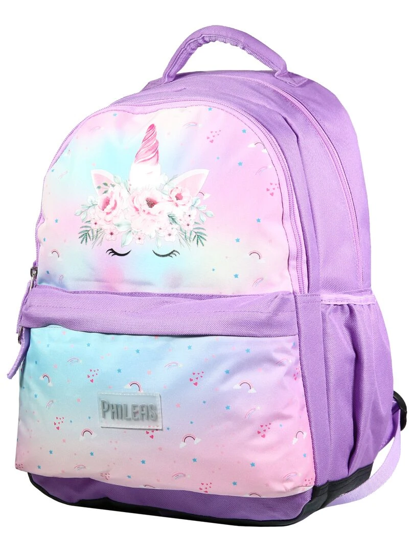 BAGTROTTER Sac à dos 2 compartiments Phileas Violet Licorne Violet