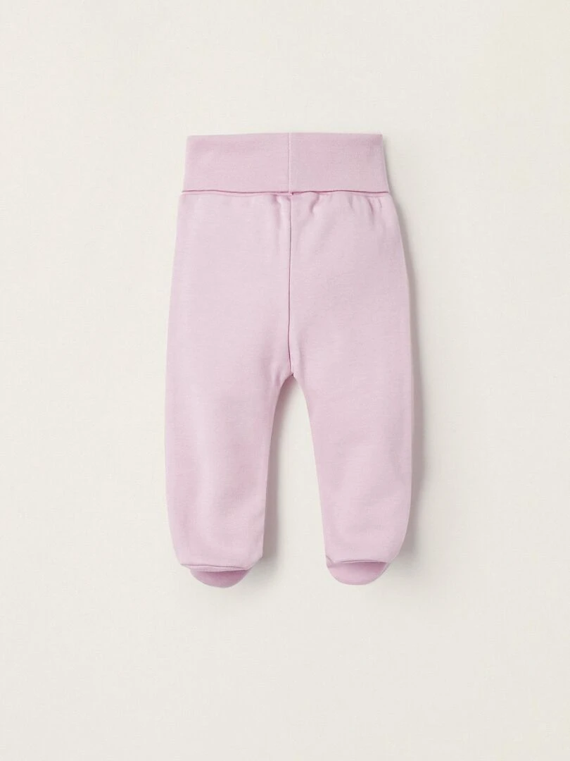 Pack 4 Pantalons à Taille Haute pour Nouveau Né et Bébé ESSENTIALS LINE Multicolore