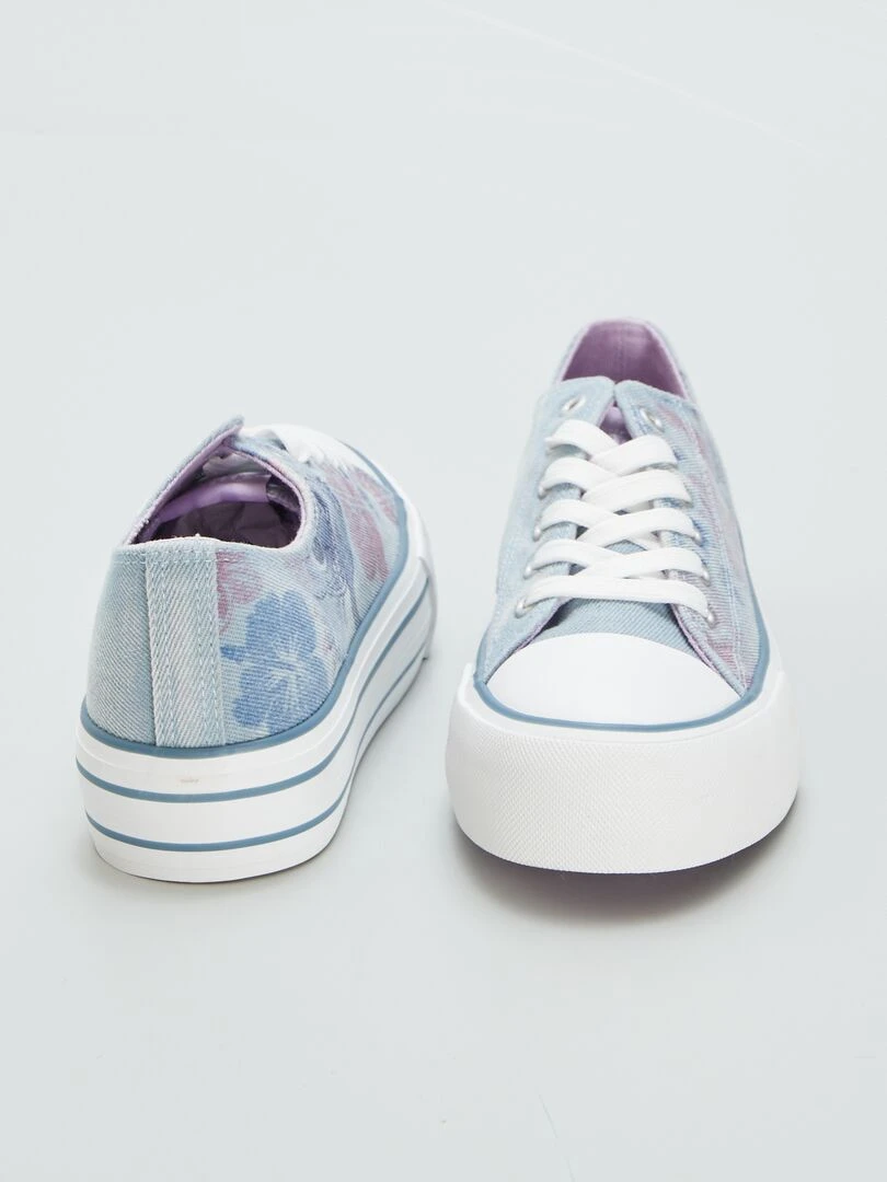 Basket en toile 'Stitch'   Bleu