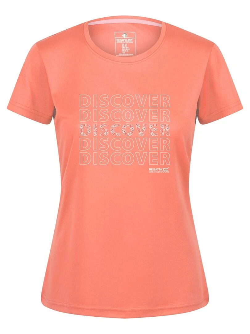 Regatta T shirt FINGAL Orange corail