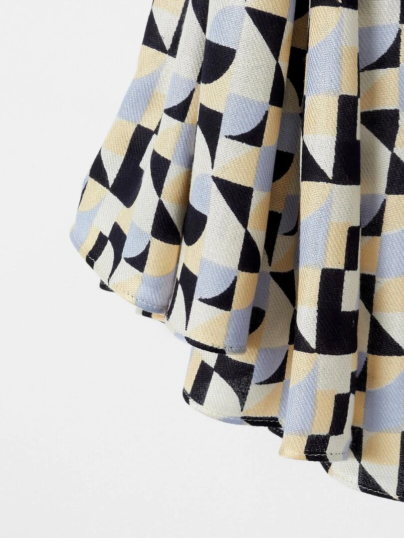 Foulard à micro motifs géométriques Damart Bleu
