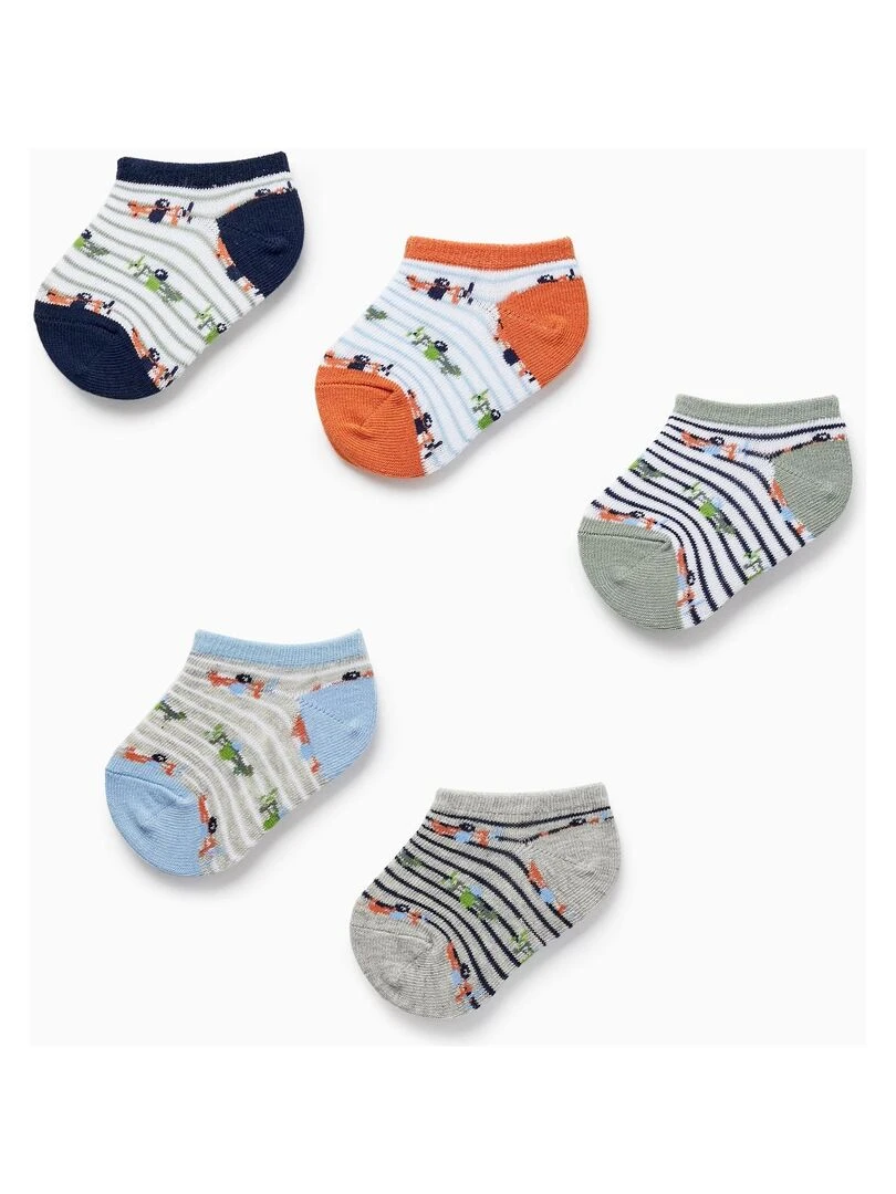 Lot 5 Paires of Chaussettes Bébé Garçon 'Avions' ROYALS OFF DUTY Multicolore