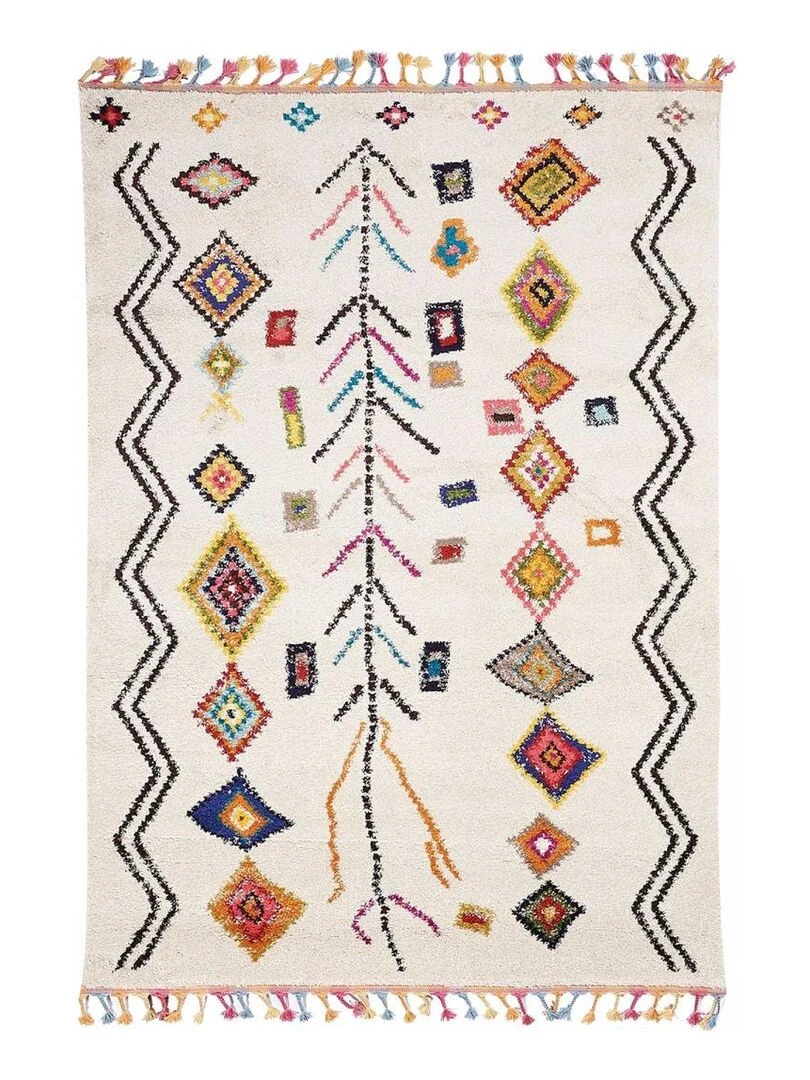 Tapis berbère style OURIKA 2 OEKO TEX® Multicolore