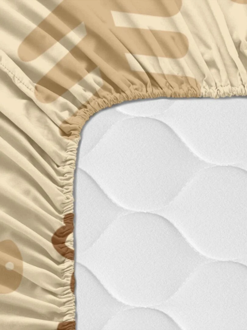 Drap housse Cats "Happyfriday"   Blanc