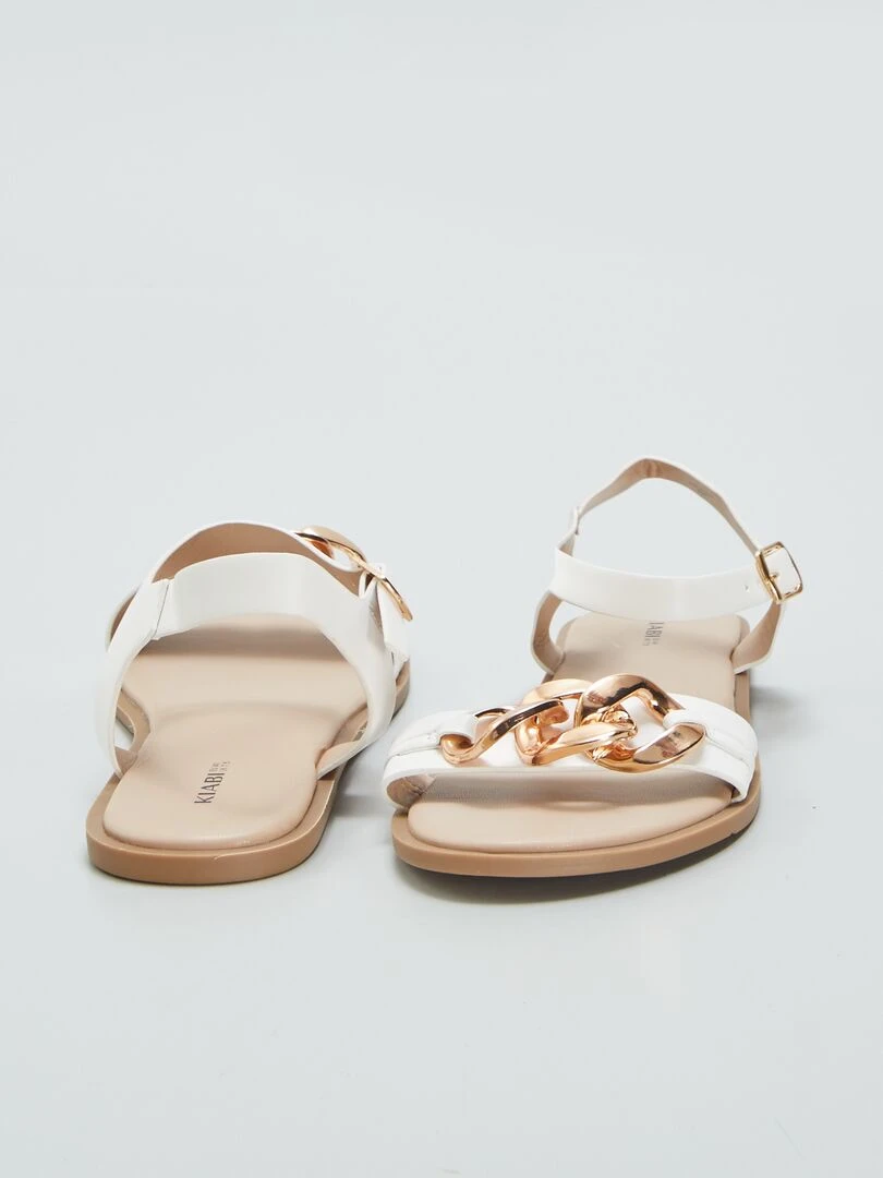 Sandales avec chaîne   Blanc