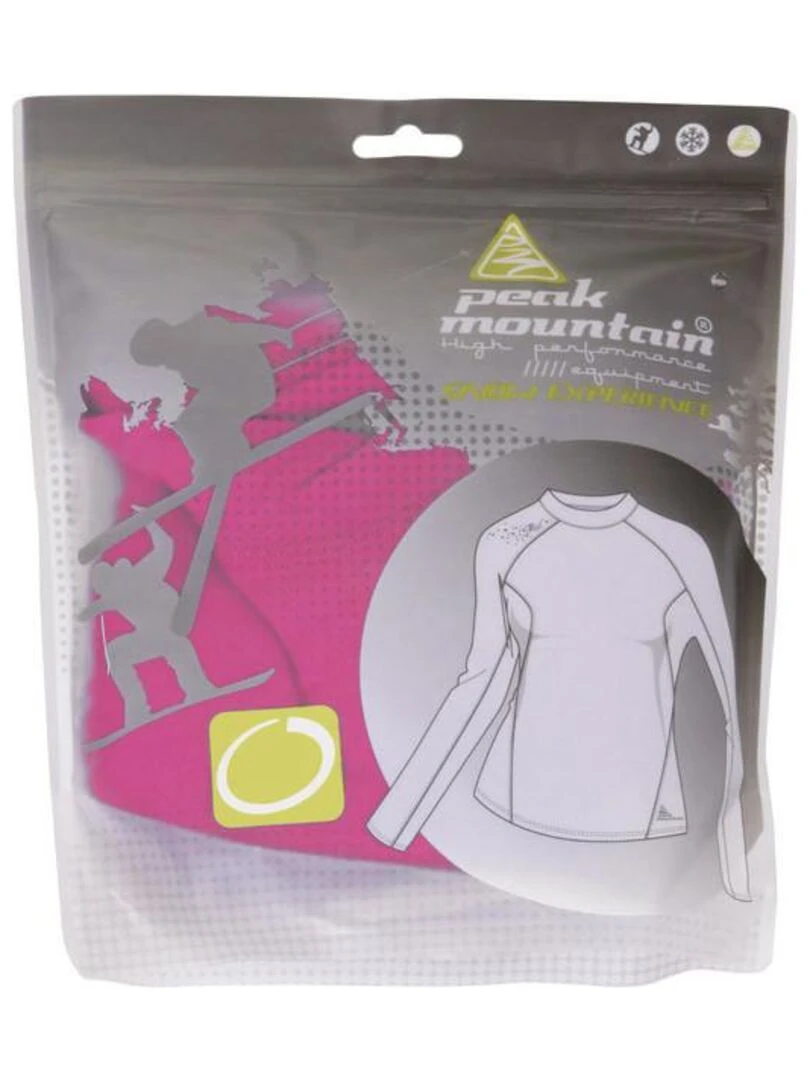 Top technique fille GANA   PEAK MOUNTAIN   Rose fushia