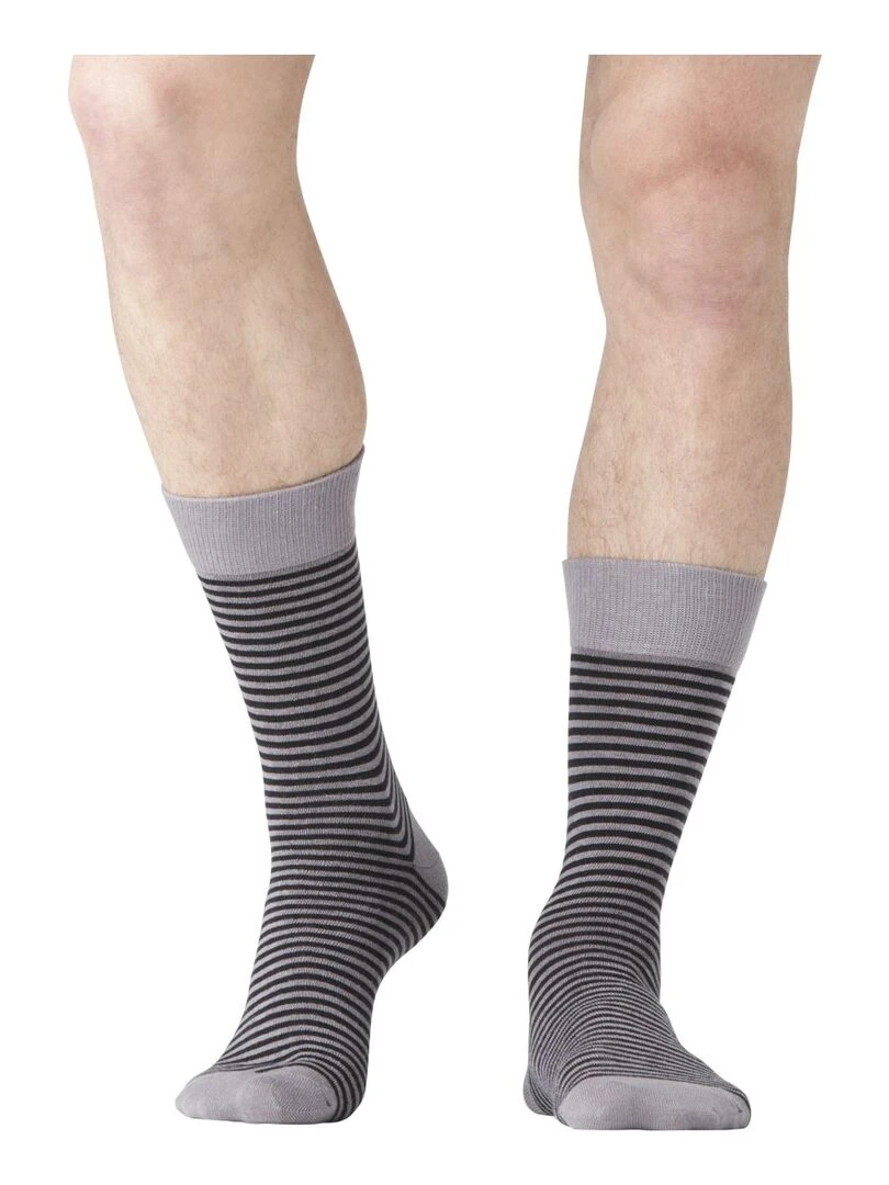 Lot de 6 Paires de Chaussettes de ville coton homme Serge Blanco   Noir Gris