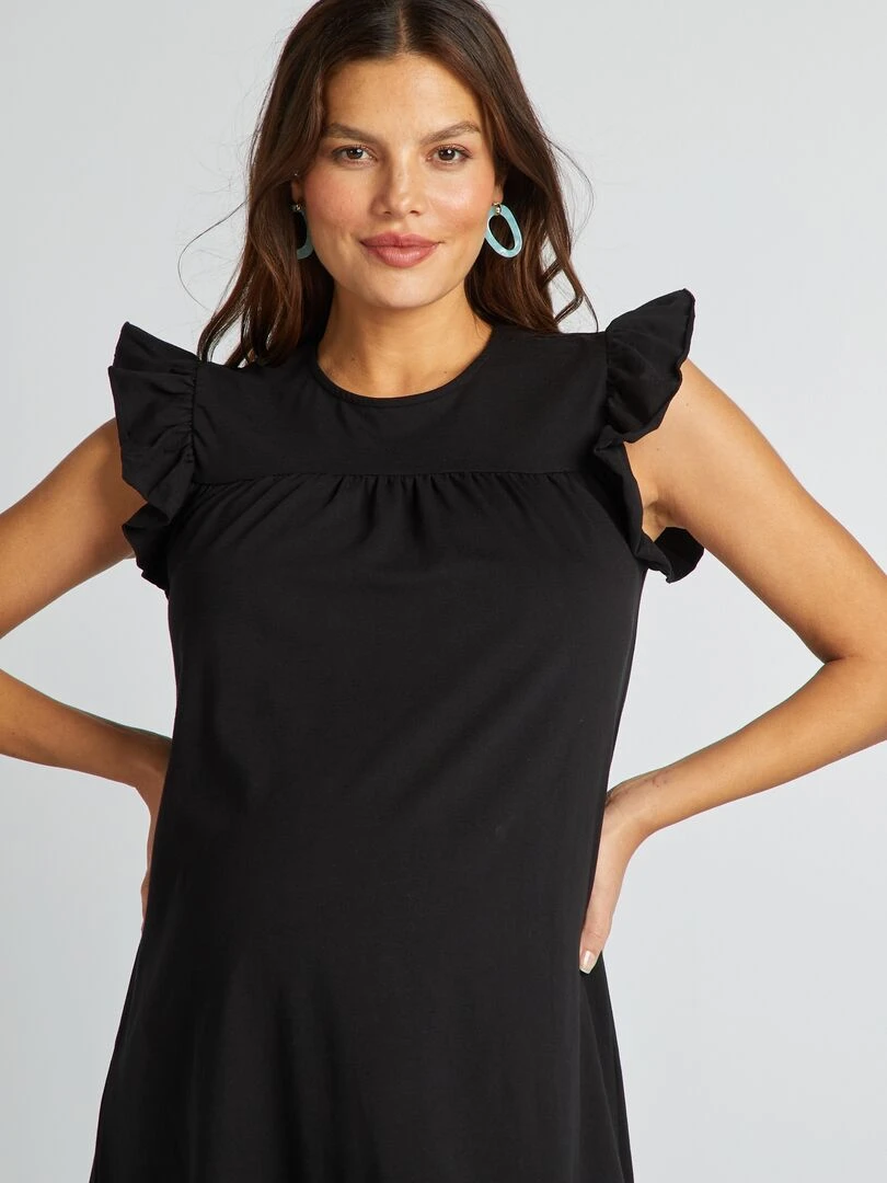 Robe de grossesse à volants   Only Maternity   noir