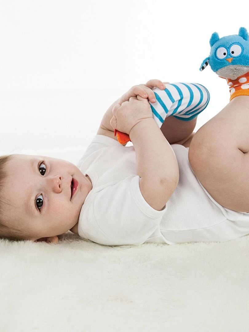 Chaussettes d'éveil Duö hibou et renard   Multicolore