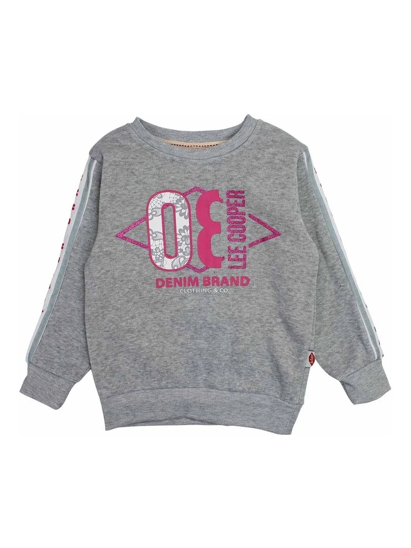 Lee Cooper Sweat fille imprimé logo Gris