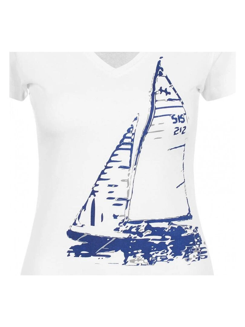 T shirt manches courtes femme ADRIO   Blanc
