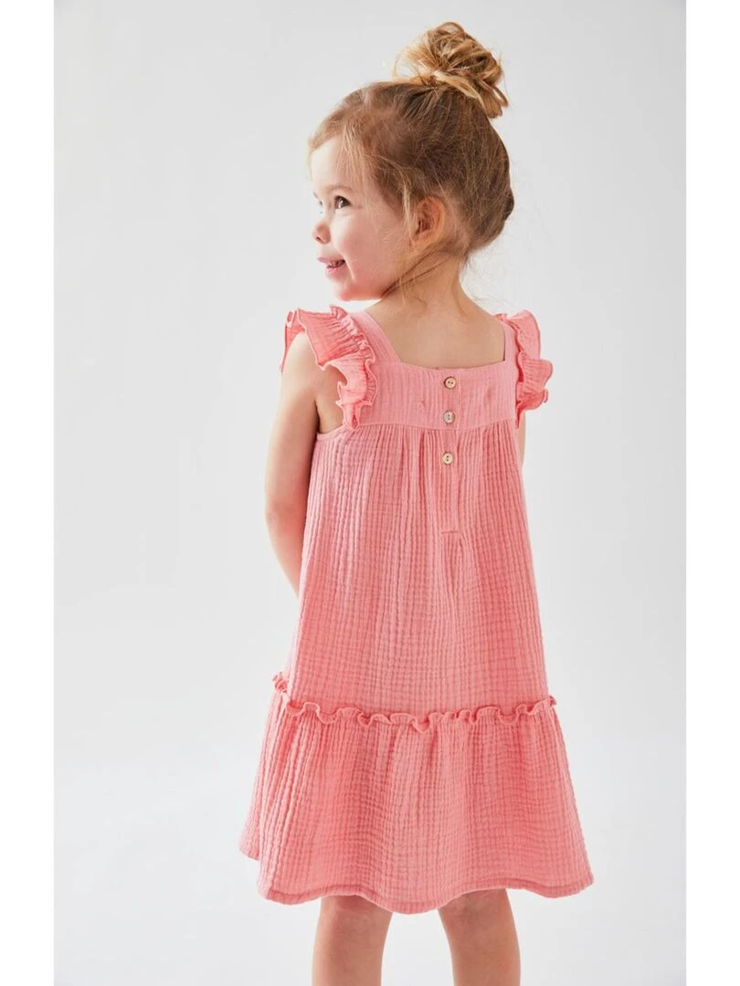 Robe évasée en mousseline de coton    Noukie's   Bleu