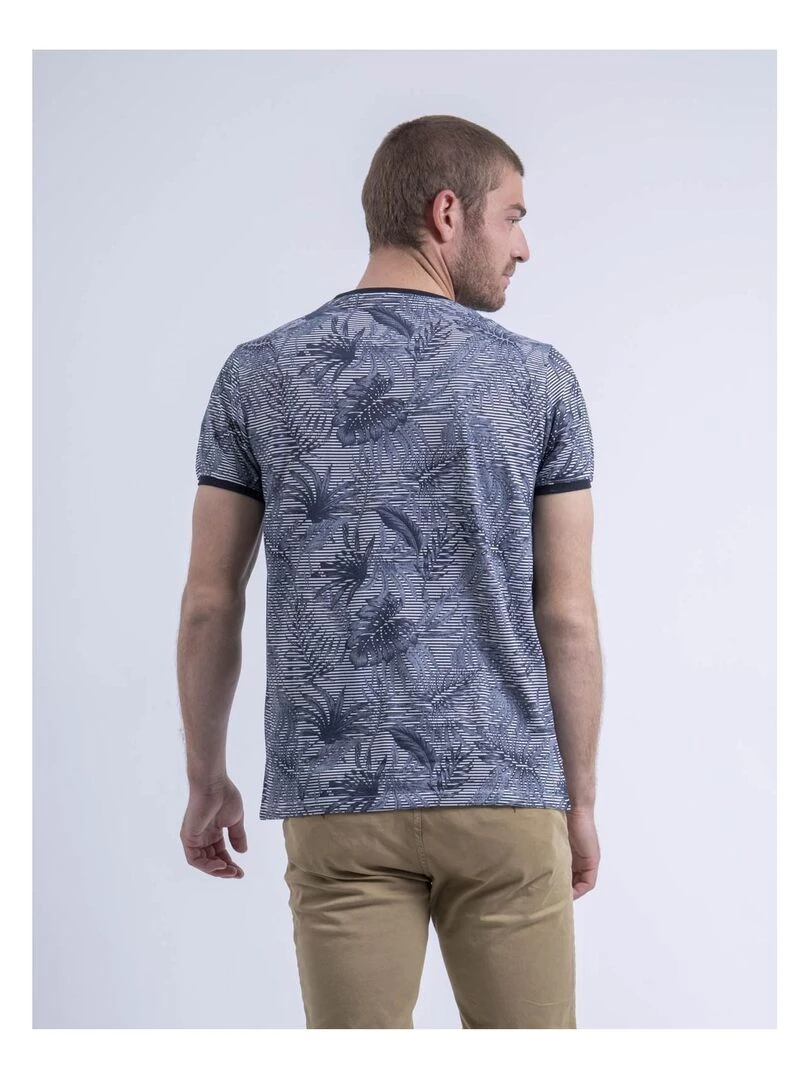 T shirt col rond pur coton NENOLANGE   Gris