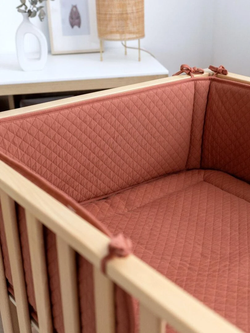 Bemini Tour de lit et parc Pady quilted jersey   Beige foncé